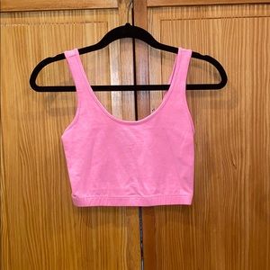 neon pink crop top